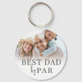 Beste Papa Van Par Foto Sleutelhanger (Achterkant)