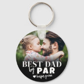 Beste Papa Van Par Foto Sleutelhanger (Voorkant)