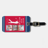 Beste papa van Par Fotocollage Bagagelabel (Voorkant horizontaal)