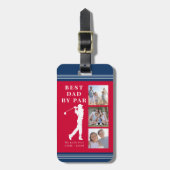 Beste papa van Par Fotocollage Bagagelabel (Voorkant verticaal)