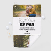 Beste Papa Van Par Gelukkige Vaderdag Golfhanddoek (Insitu)