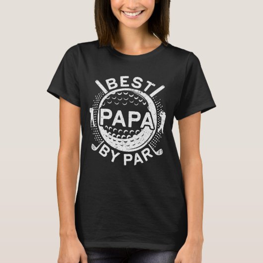 Beste Papa van Par Golf Lover Vaderdag T-shirt (Voorkant)