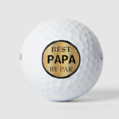 Beste Papa van Par Golfballen (Voorkant)