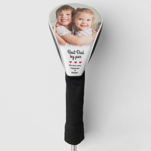 Beste papa van Par Golfer Creëer Unique Custom Fot Golfheadcover (Voorkant)