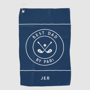 Beste Papa Van Par Grappige Golfer Humor Marineb Golfhanddoek