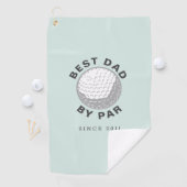 Beste papa van Par Grootouders Dag Modern Custom Golfhanddoek (Insitu)