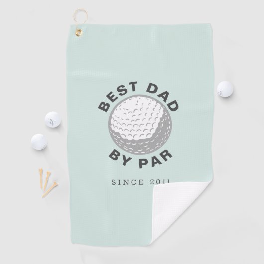 Beste papa van Par Grootouders Dag Modern Custom Golfhanddoek (Insitu)