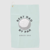 Beste papa van Par Grootouders Dag Modern Custom Golfhanddoek (Voorkant)