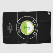 Beste Papa van Par | Leuke Vaderdag Aanpassing Golfhanddoek (Horizontaal)