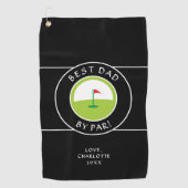 Beste Papa van Par | Leuke Vaderdag Aanpassing Golfhanddoek (Voorkant)