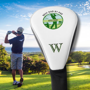 BESTE PAPA VAN PAR NAME AANGEPASTE MONOGRAM GOLFHEADCOVER