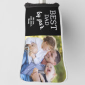 Beste papa van Par Photo Modern Vaderdag Custom Golfheadcover (Draai 90)