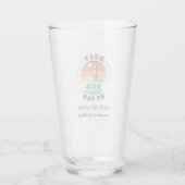 Beste Papa Van Par Retro Van Dochters Vaderdag Glas (Achterkant)