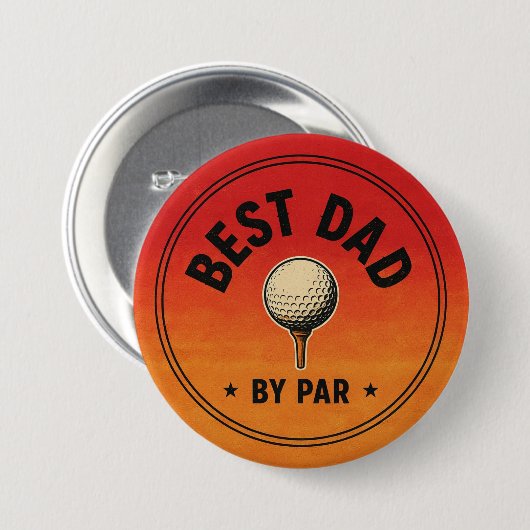 Beste Papa van Par Ronde Button 7,6 Cm (Voorkant /achterkant)