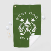 Beste Papa van Par Vaderdag cadeau Golfhanddoek (Insitu)