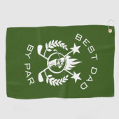 Beste Papa van Par Vaderdag cadeau Golfhanddoek (Horizontaal)