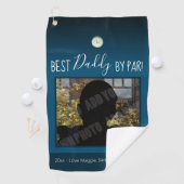 Beste papa van Par Vaderdag Foto Golfhanddoek (Insitu)