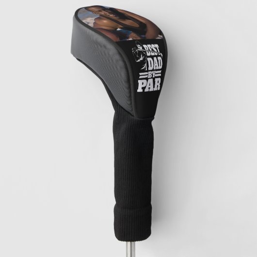 Beste papa van Par Vaderdag golfing silhouet Golfheadcover (Schuin)