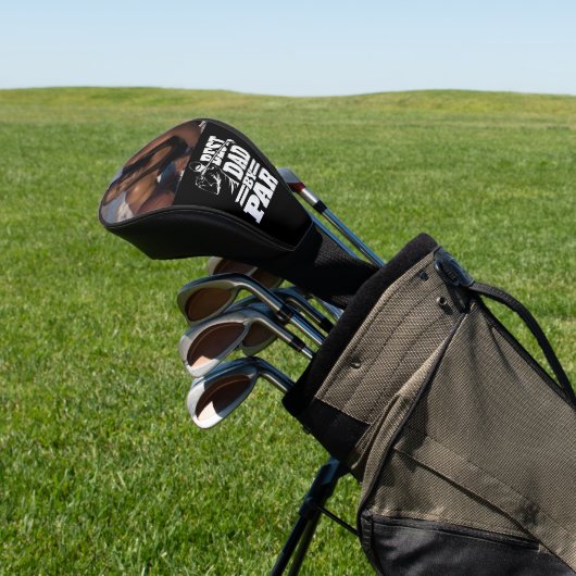 Beste papa van Par Vaderdag golfing silhouet Golfheadcover (Insitu)
