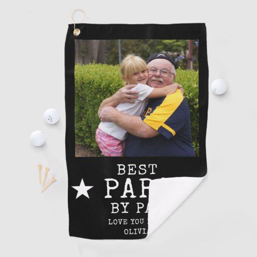 Beste Papa van persoonlijke opa-foto's met foto's  Golfhanddoek (Insitu)