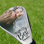 Beste papa van werelden | Foto Golfheadcover<br><div class="desc">Vier het man dat er altijd is geweest om u te ondersteunen met onze 'World's Best Daddy' foto golf hoofddeksel. Een bijzonder cadeau voor Vaderdag, verjaardagen, of om gewoon je liefde te uiten. Deze hoes combineert een simplistisch, modern ontwerp met ontroerende gepersonaliseerde elementen om een geschenk te maken dat hij...</div>