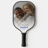 Beste papa van werelden | Foto Pickleball Paddle (Achterkant)