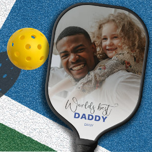 Beste papa van werelden   Foto Pickleball Paddle
