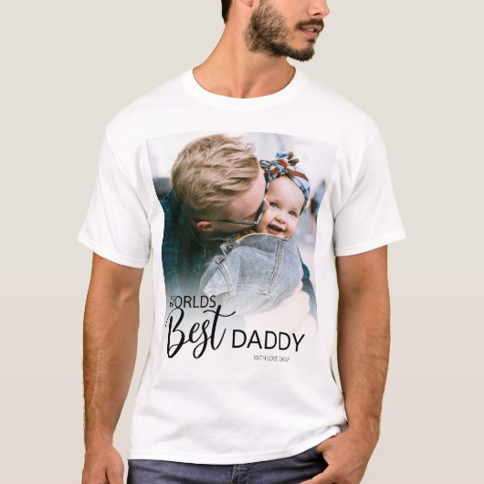 Beste papa van werelden | Foto T-shirt (Voorkant)