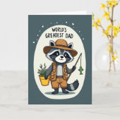 Beste Papa Vis Kaart (Gele Bloem)