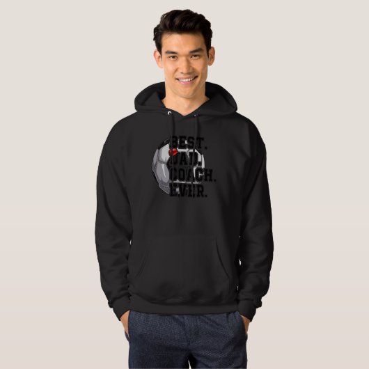 Beste papa Voetbal coach ooit Vaderdag Voetbal Pap Hoodie (Voorkant volledig)
