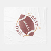 Beste Papa Voetbal  Fleece Deken (Voorkant (Horizontaal))