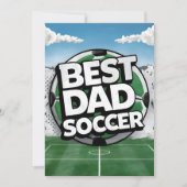 Beste papa voetbal graffiti vaderdag kerstkaart kaart (Voorkant)