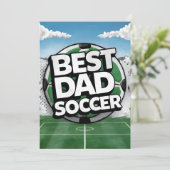 Beste papa voetbal graffiti vaderdag kerstkaart kaart (Staand voorkant)