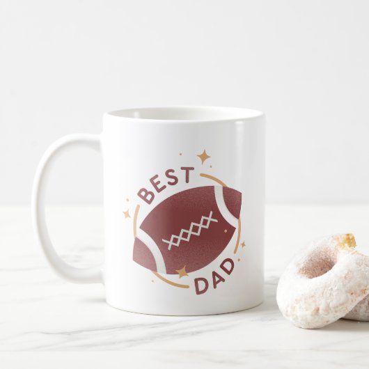 Beste Papa Voetbal  Koffiemok (Met donut)
