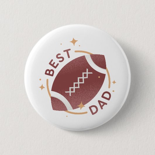 Beste Papa Voetbal Ronde Button 5,7 Cm (Voorkant)