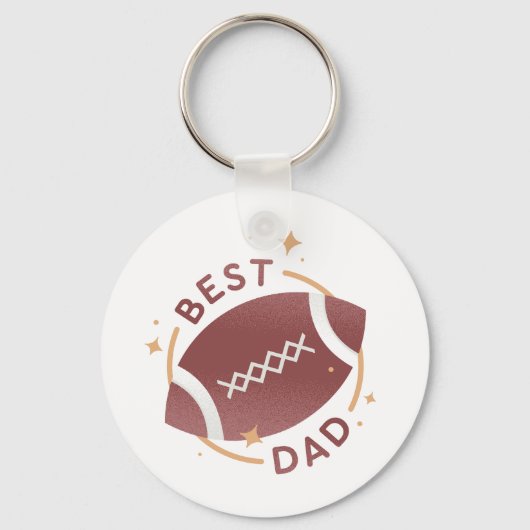Beste Papa Voetbal  Sleutelhanger (Voorkant)