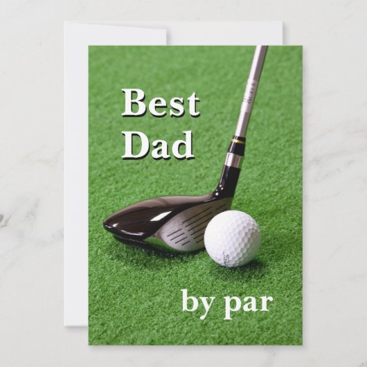 Beste papa volgens golf thema kaart (Voorkant)