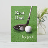 Beste papa volgens golf thema kaart (Staand voorkant)