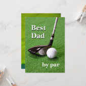 Beste papa volgens golf thema kaart (Voorkant / Achterkant in situ)