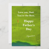 Beste papa volgens golf thema kaart (Achterkant)