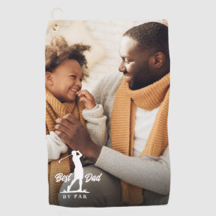 Beste papa volgens par custom foto golfhanddoek