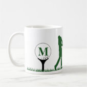 BESTE PAPA VOLGENS PAR Monogram Golfer Koffiemok (Links)