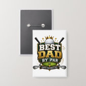 “Beste papa volgens par” thema Button (Voorkant / Achterkant)