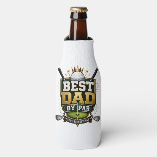 “Beste papa volgens par” thema Flesjeskoeler (Fles Voorkant)