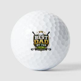 “Beste papa volgens par” thema Golfballen