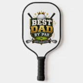 “Beste papa volgens par” thema Pickleball Paddle (Achterkant)