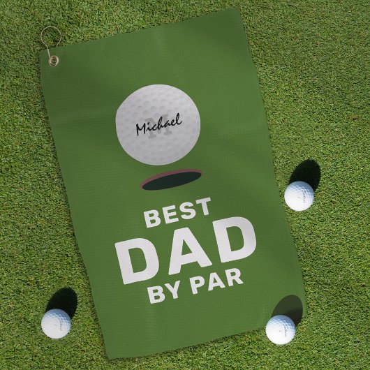 Beste Papa volgens Par Vaderdag Naam Golf Handdoek