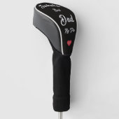 Beste Papa volgens Par, Witte Trendy Script Rode H Golfheadcover (Schuin)