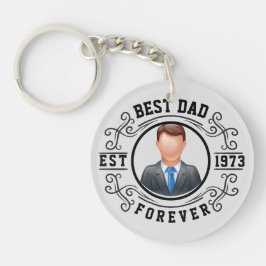 Beste papa voor altijd verjaardagscadeau sleutelhanger