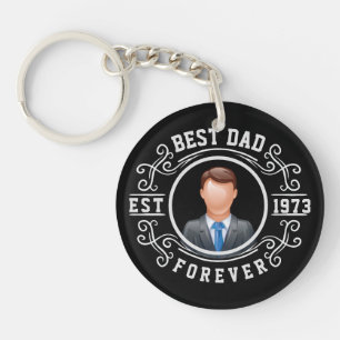Beste papa voor altijd verjaardagscadeau T-shirt Sleutelhanger